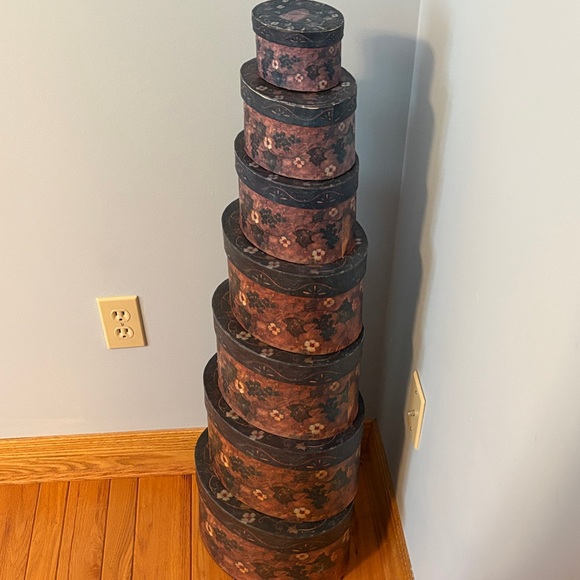 Floral Patterned Decorative Stacking/Nesting Boxes - Picture 5 of 9